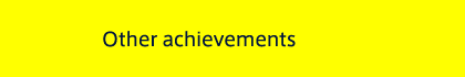 Other achievements